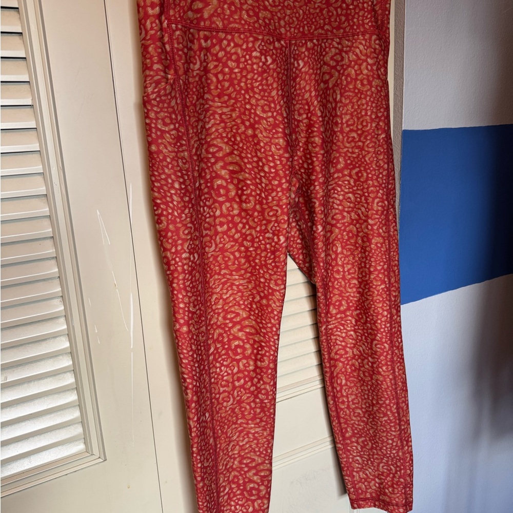 Tek Gear Orange Leopard Print Leggings